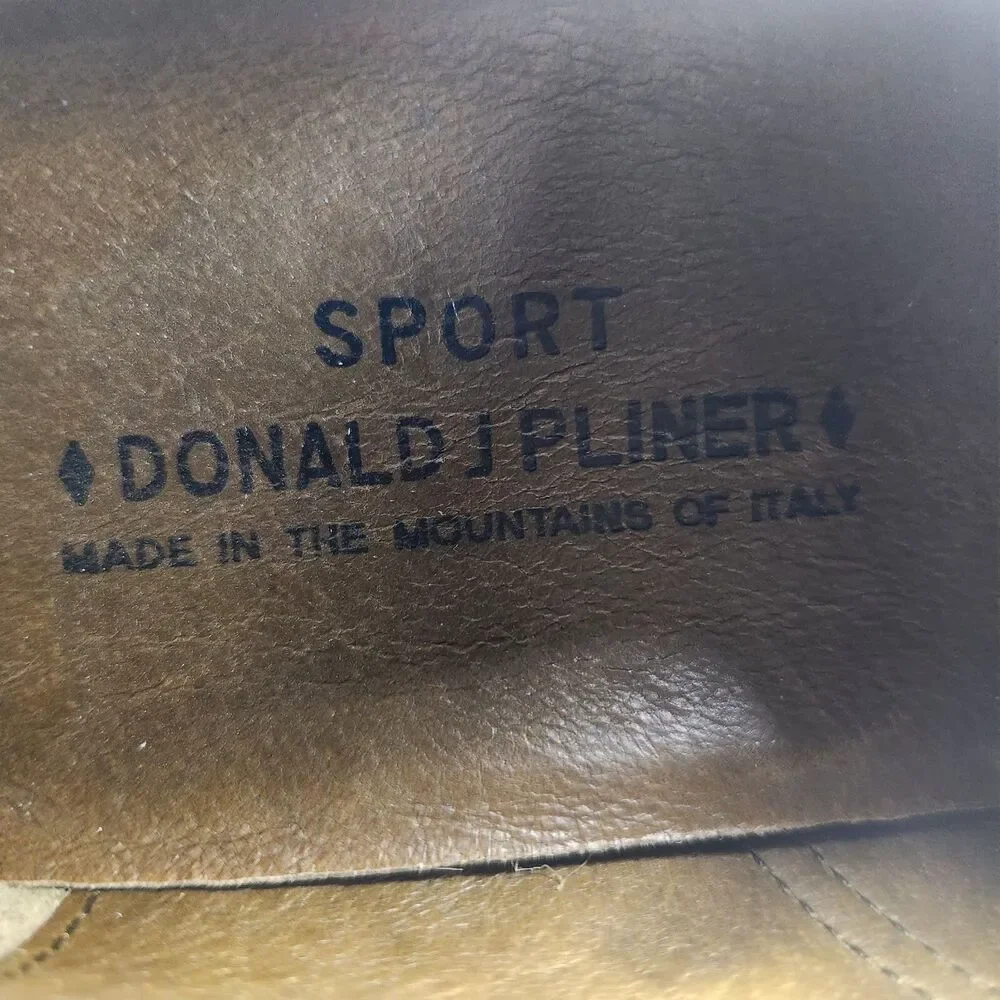 Donald J Pliner Sport Shoes Womens Sz 9.5 M Beige Canvas Navata Driving Loafers